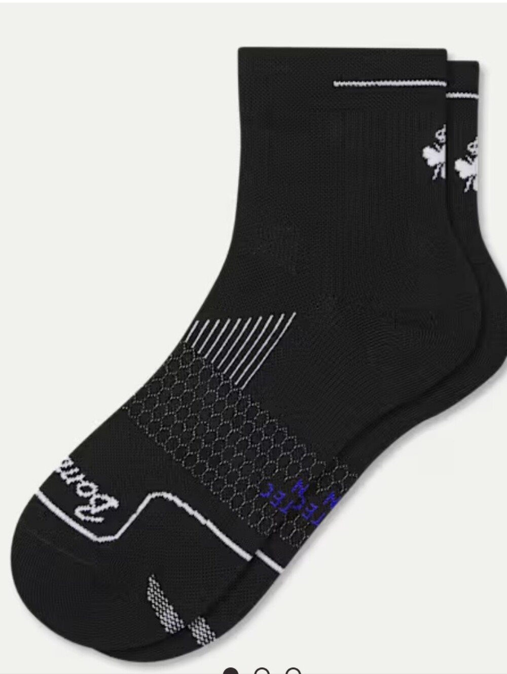 Bombas Women's Run Quarter Socks Black Athletic